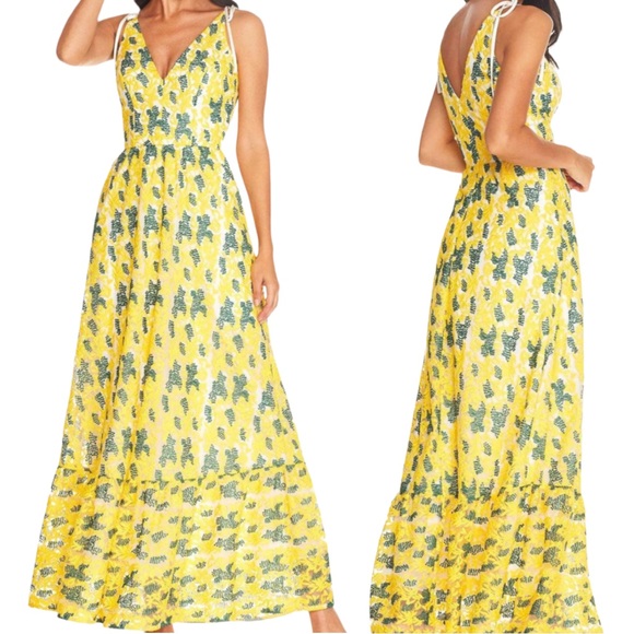 Dress the Population Sunny Bright Summery Maxi Dress - NWOT - Picture 1 of 14